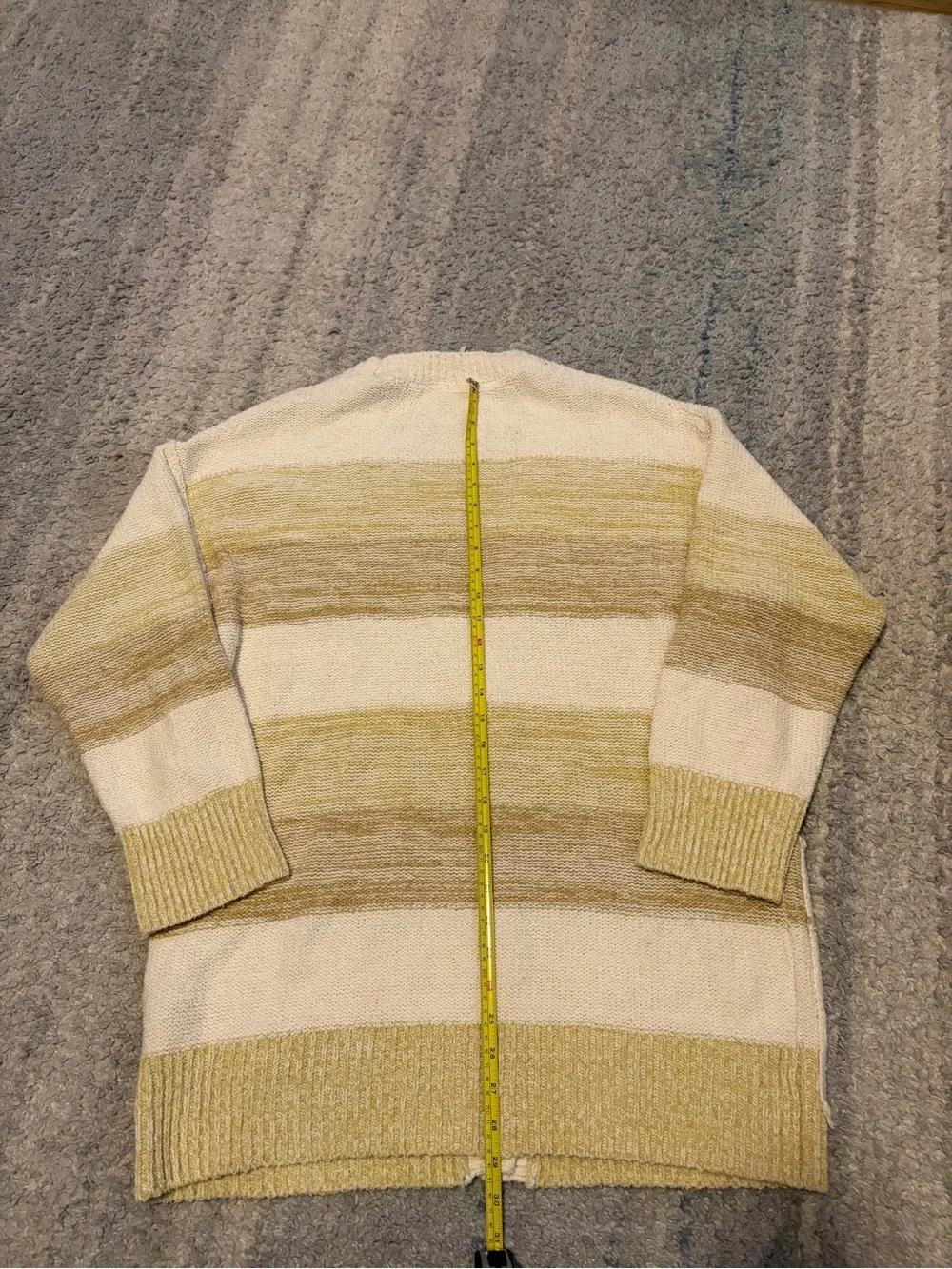 Free People Southport Beach Cardigan Sweater Small S NWT Grains Combo Striped